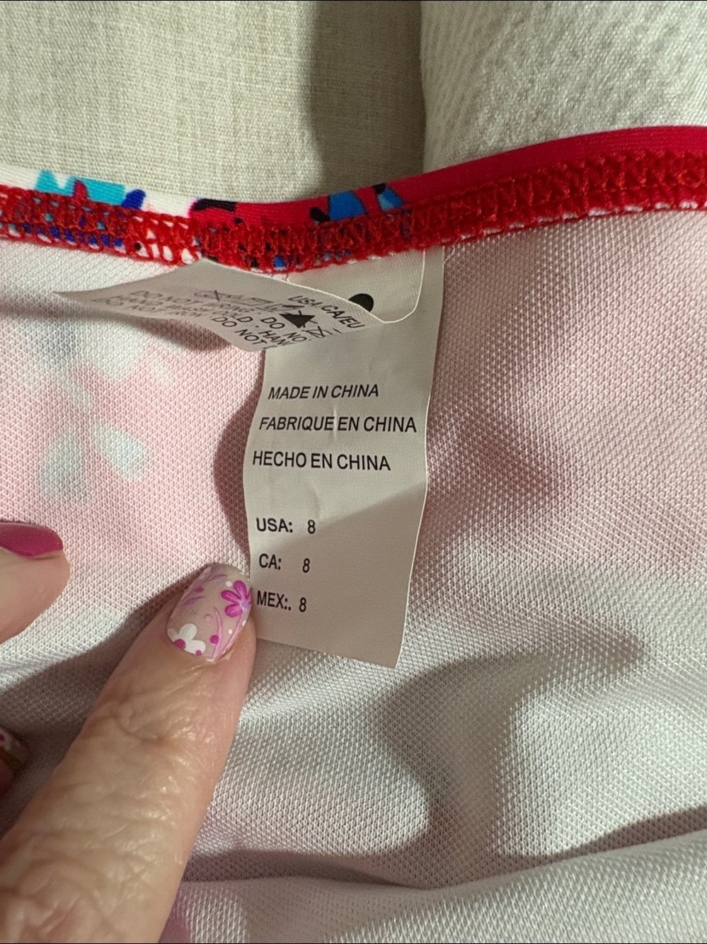 COCOSHIP Red Floral Halter Bikini Top and bottom Size 8 - Picture 7 of 8